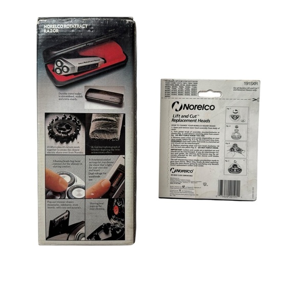 Vintage Norelco Rotatract Razor Electric Shaver HP 1601 Case 1915XR Heads New - Picture 3 of 9